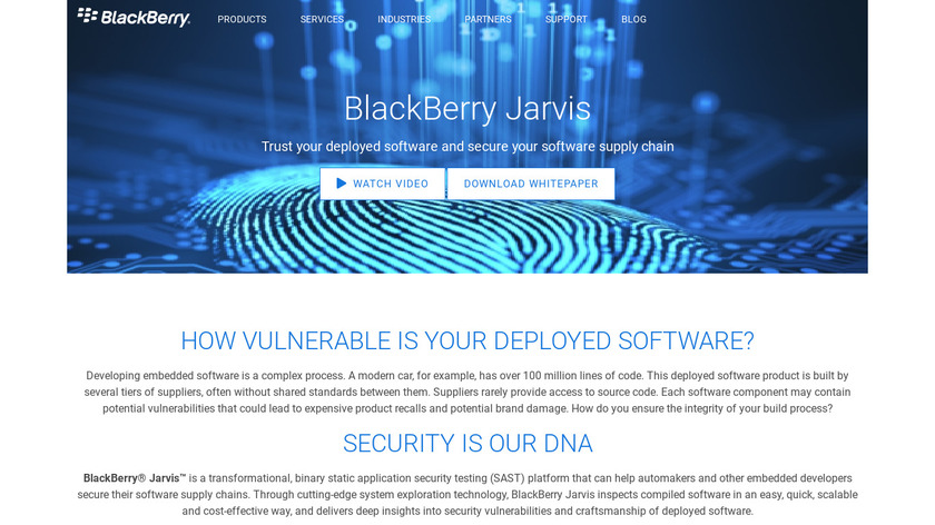 Blackberry Jarvis Landing Page