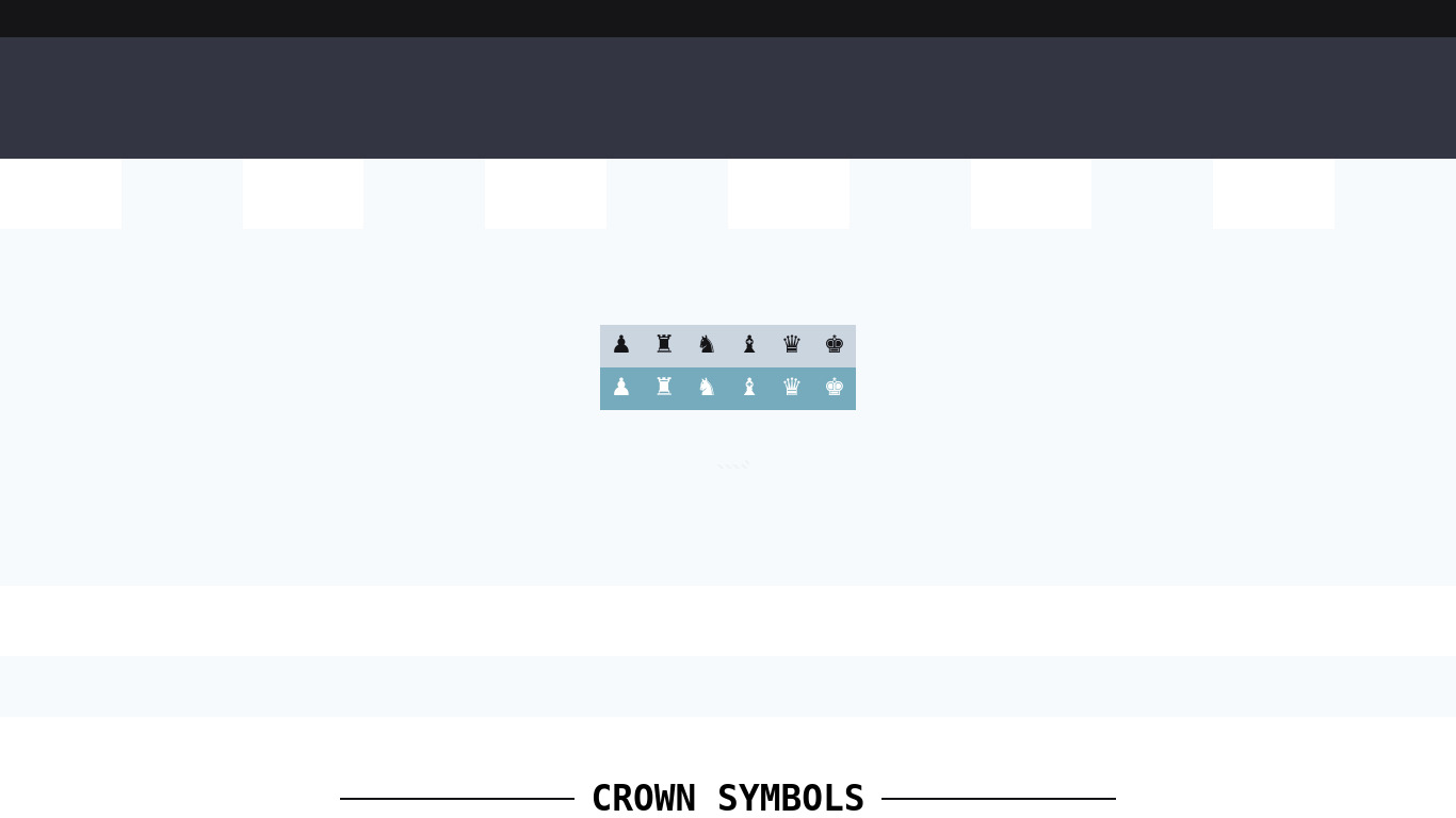Unicode Chess Generator ♞ Landing page