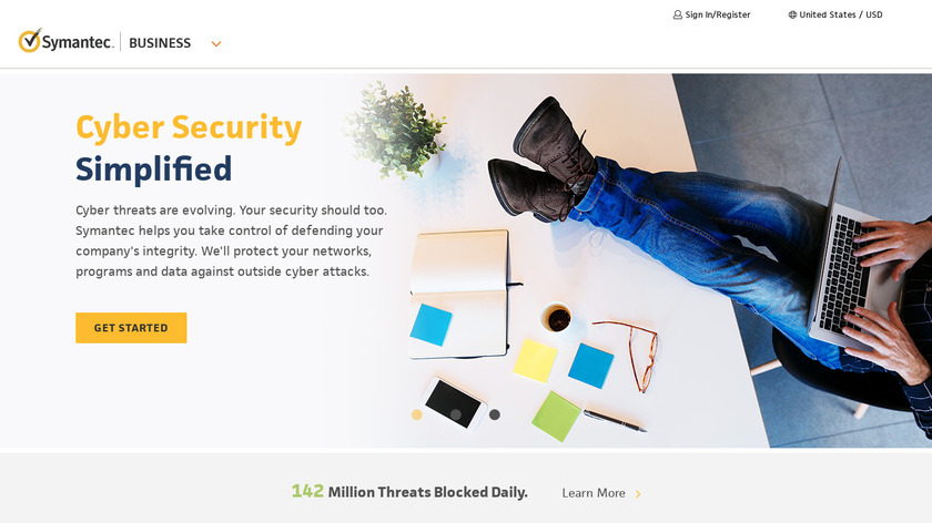 Symantec Drive Encryption Landing Page