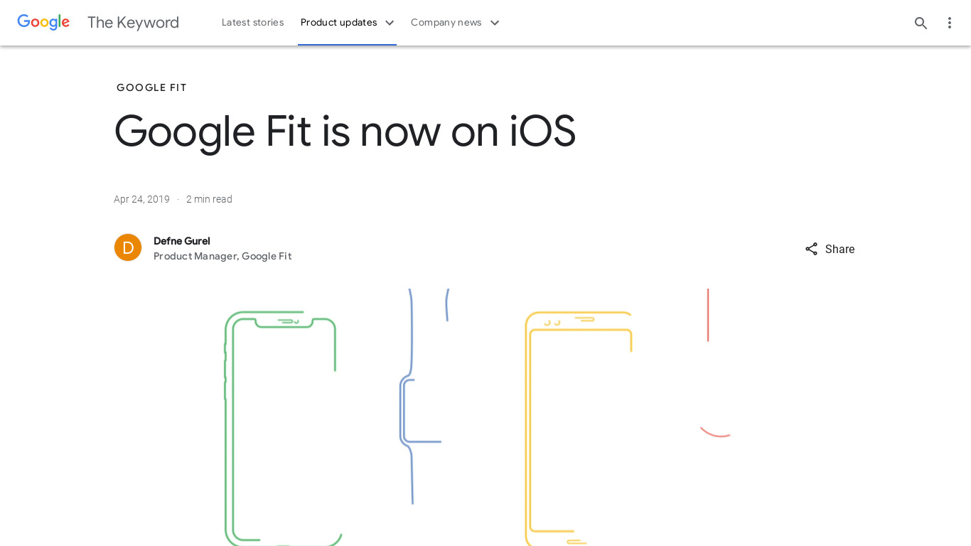 Google Fit for iOS Landing page