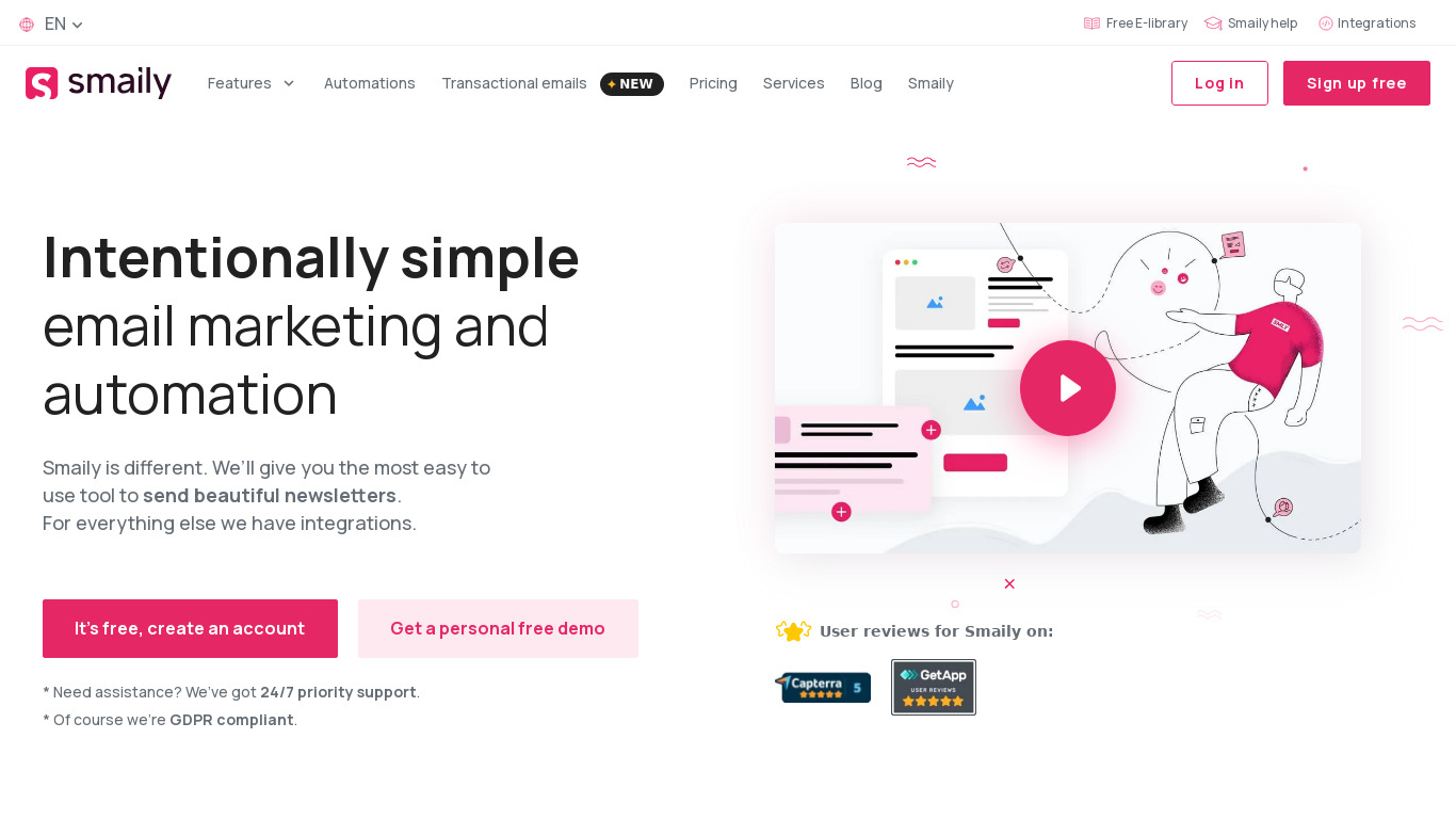 Smaily Landing page