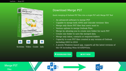 GainTools Merge PST Software image