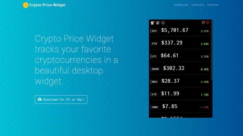 Crypto Price Widget Landing Page