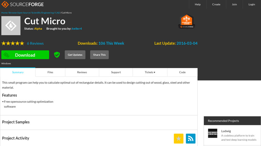 Cut Micro Landing Page