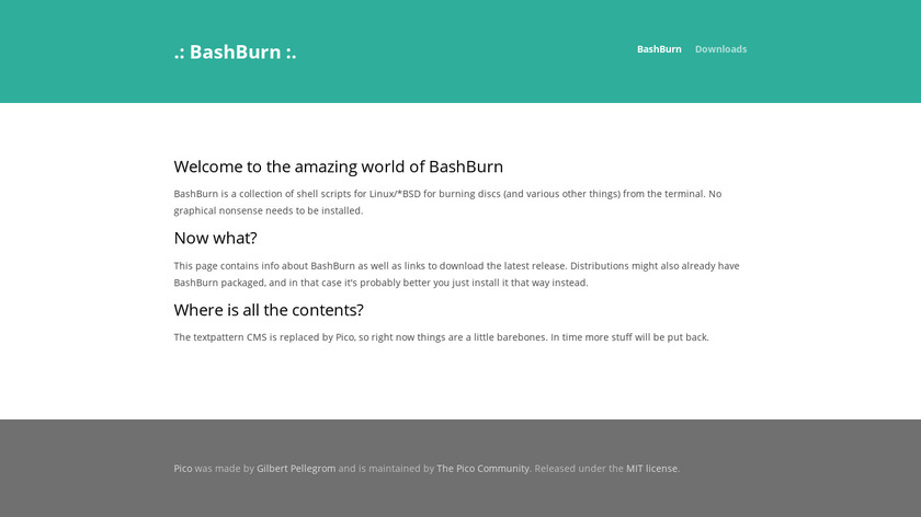 BashBurn Landing Page