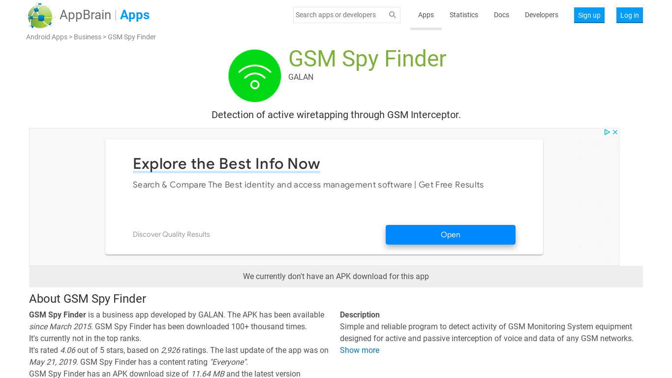 GSM Spy Finder Landing page