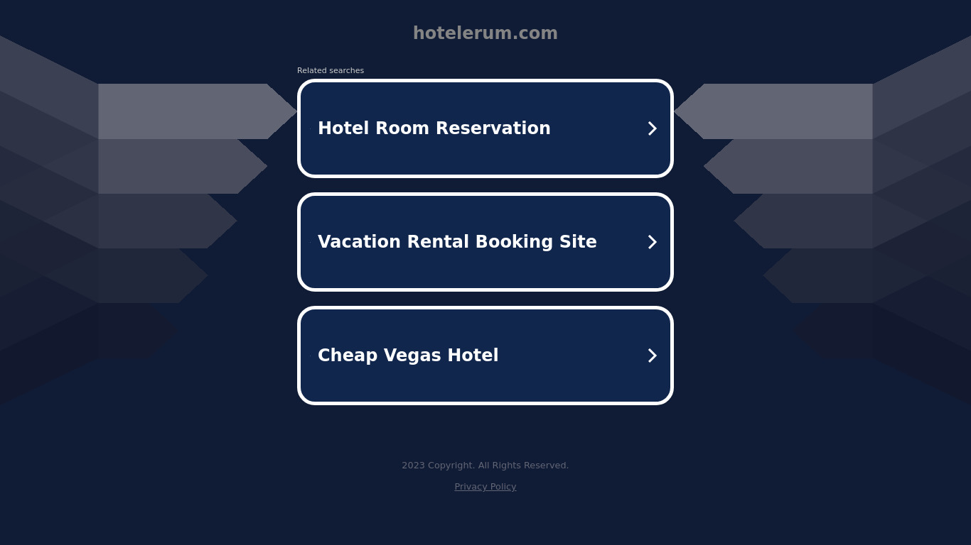 Hotelerum Booking Engine Landing page