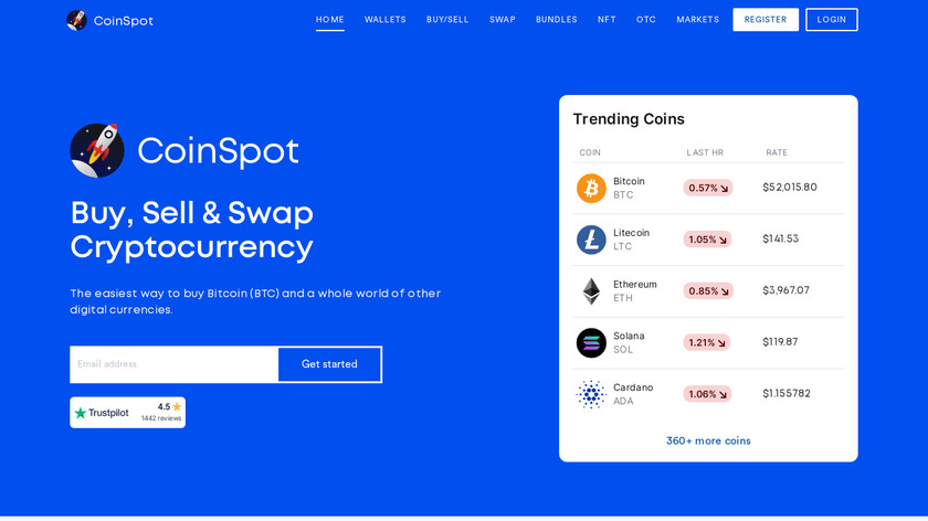CoinSpot Landing Page