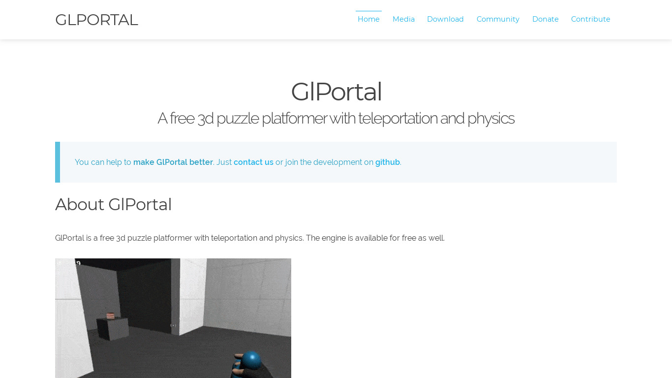GlPortal Landing page