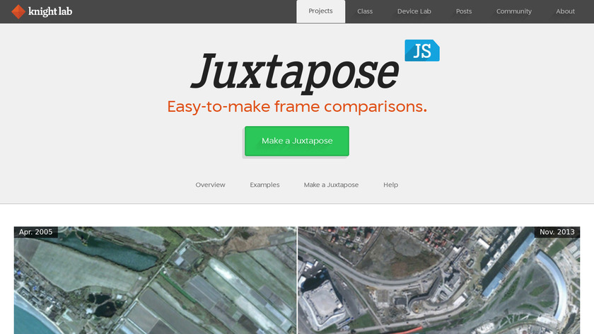Juxtapose Landing Page