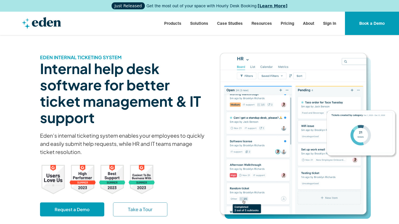 Managed by Q Task Management Landing page