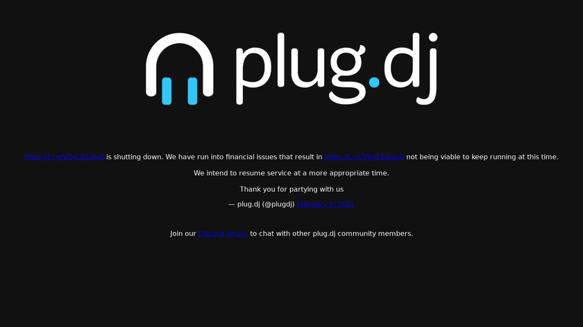 Plug.dj Landing Page