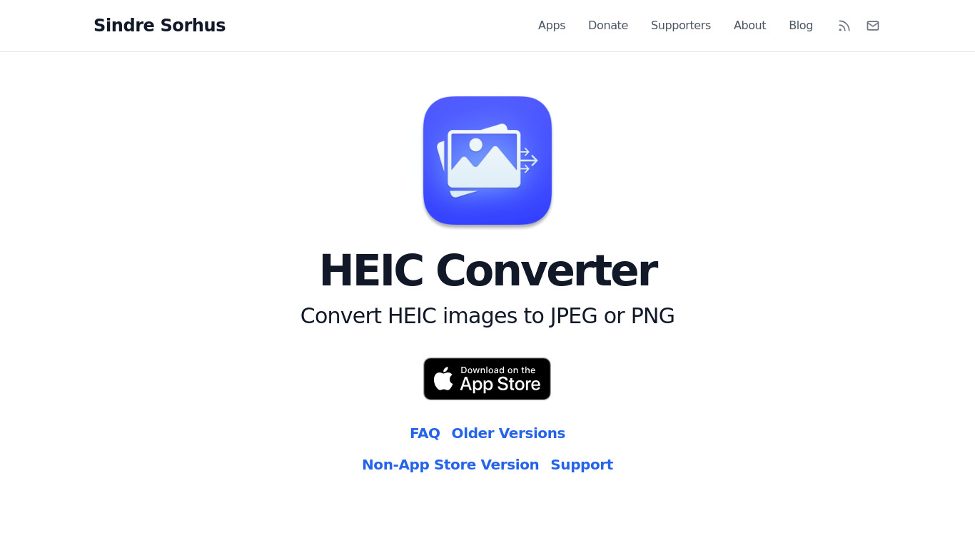 HEIC Converter Landing page