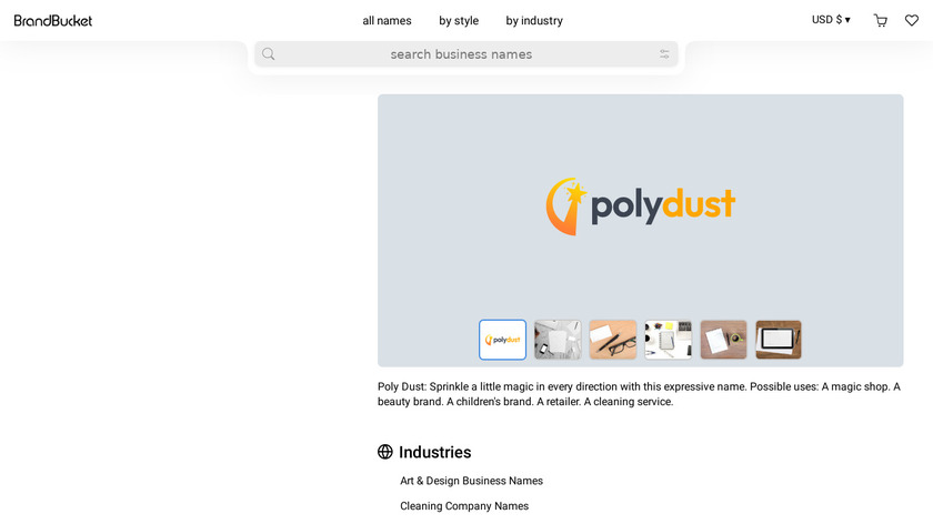 Polydust Landing Page