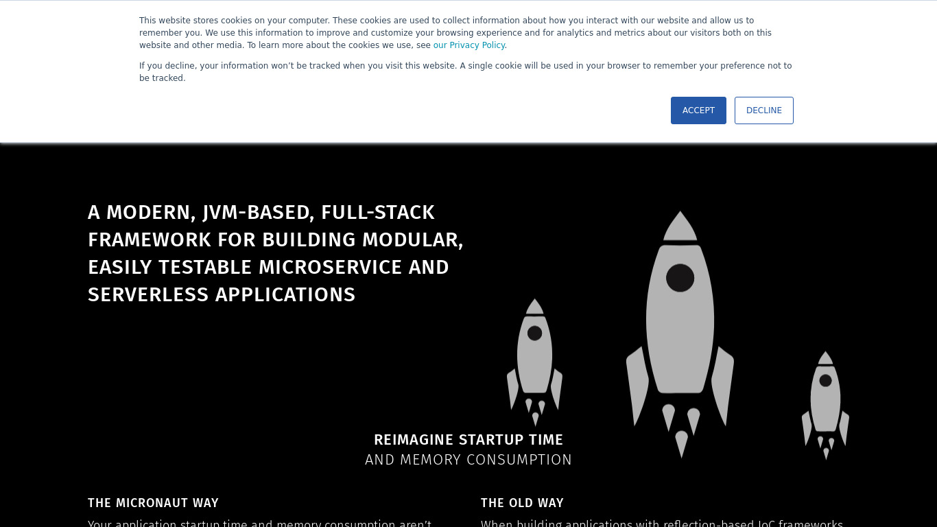 Micronaut Framework Landing page
