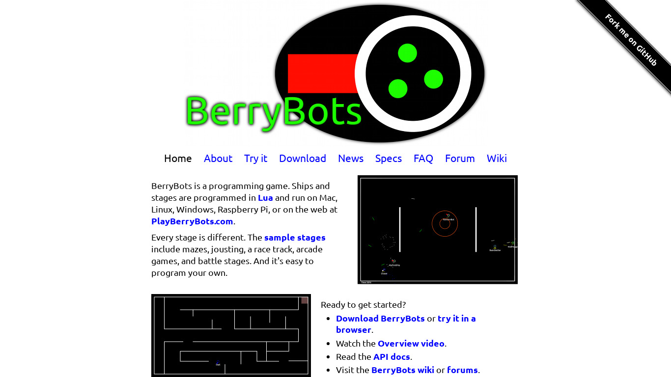 BerryBots Landing page