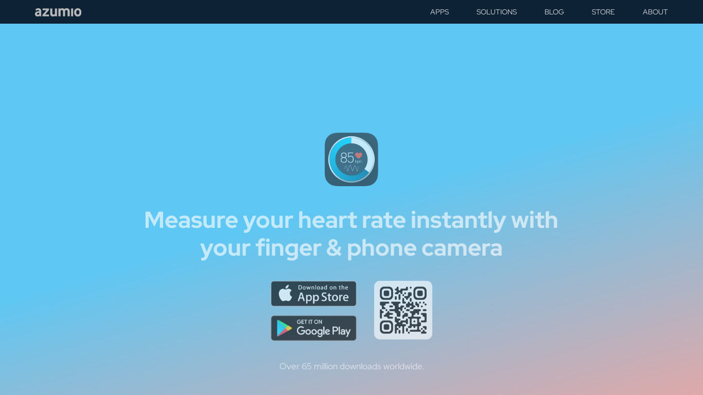 Instant Heart Rate Landing page
