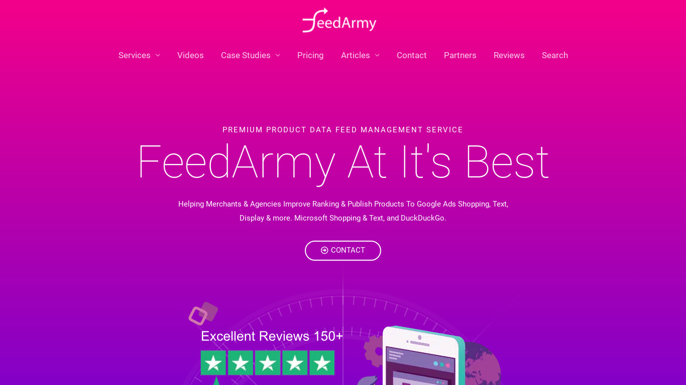 FeedArmy Landing page