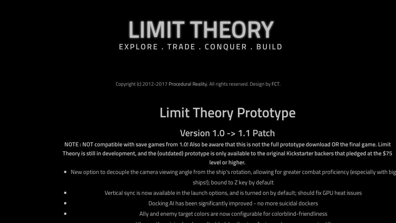 Limit theory Landing page