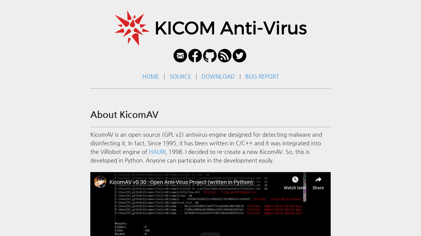 kicom Landing page