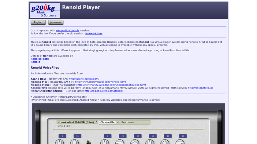 RenoidPlayer Landing Page