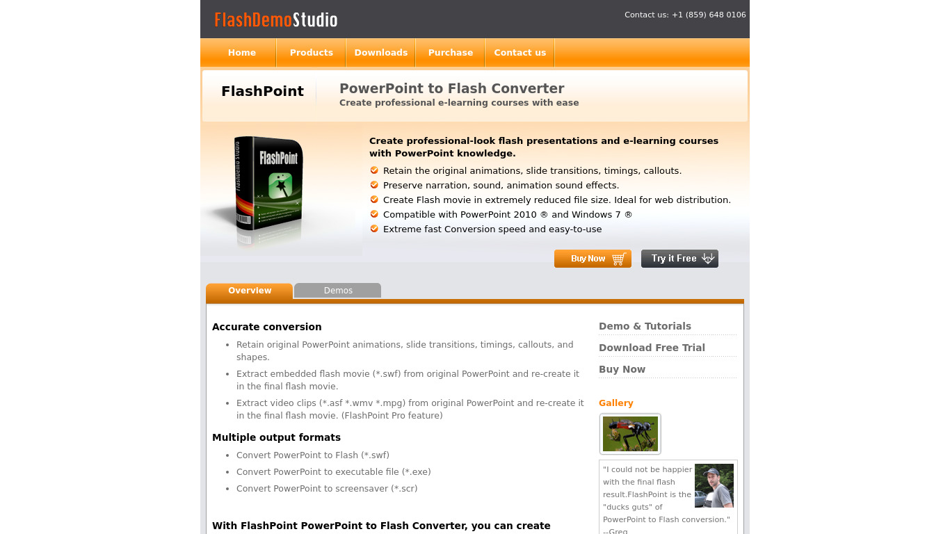 FlashPoint Landing page