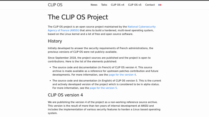 CLIP OS Landing Page