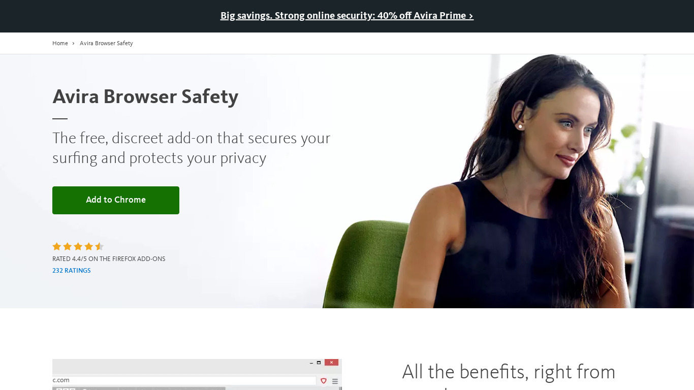 Avira Browser Safety Landing page