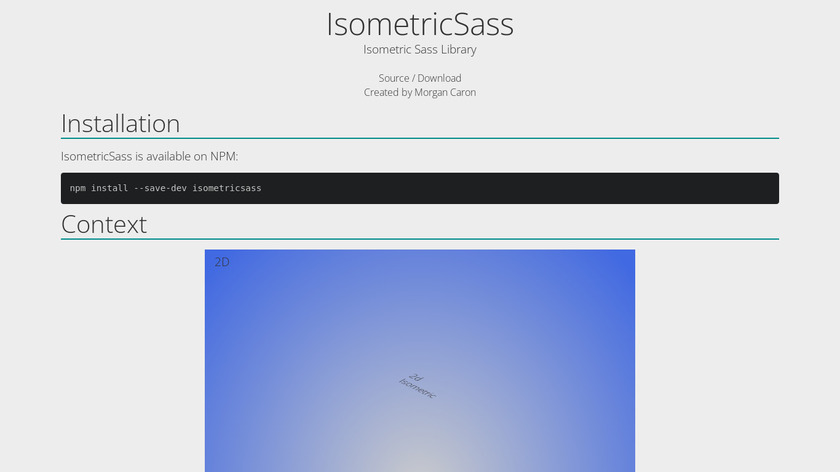 IsometricSass Landing Page