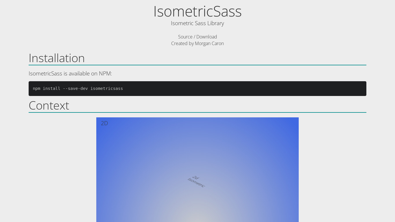 IsometricSass Landing page