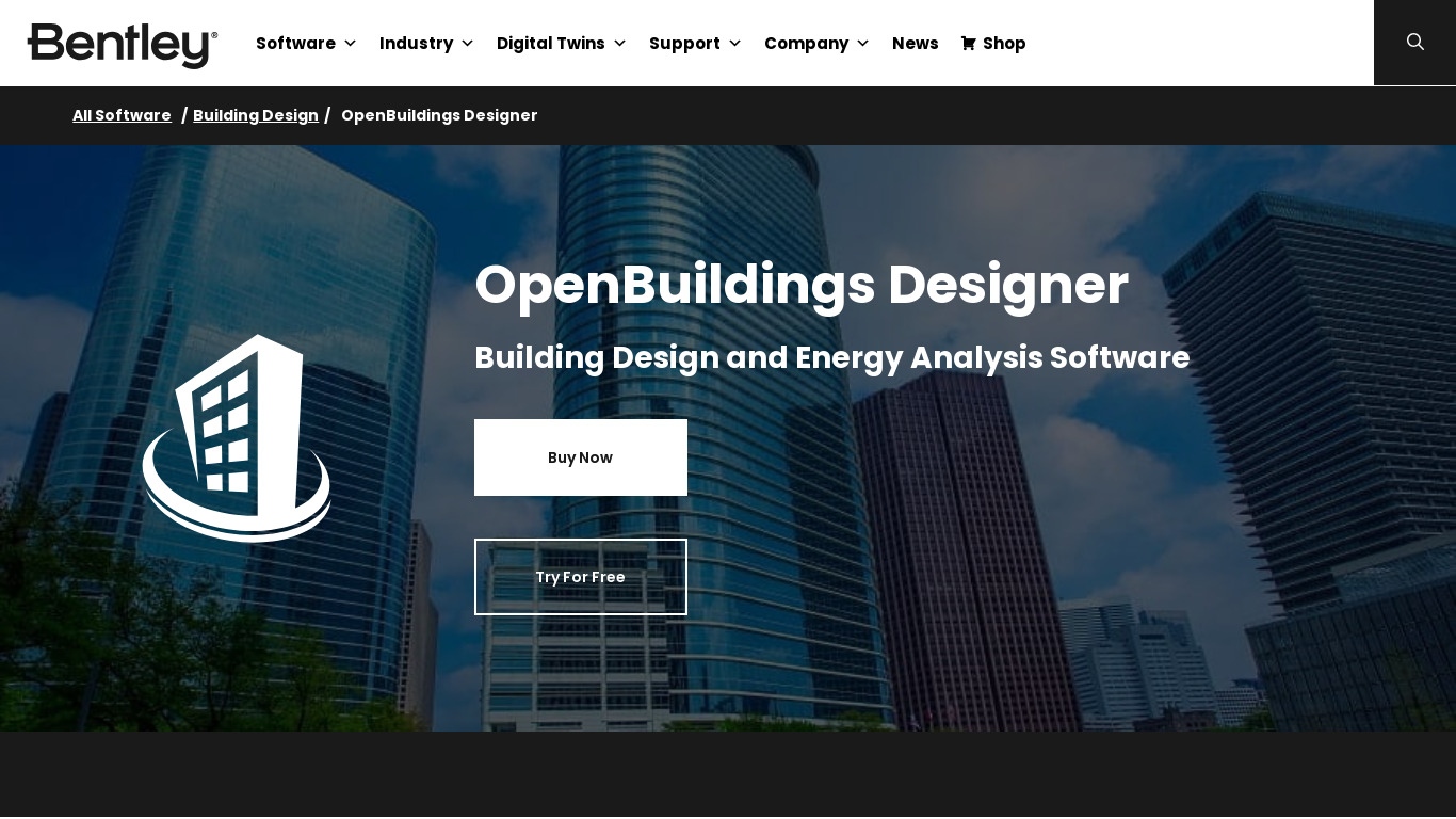 AECOsim Building Designer Landing page
