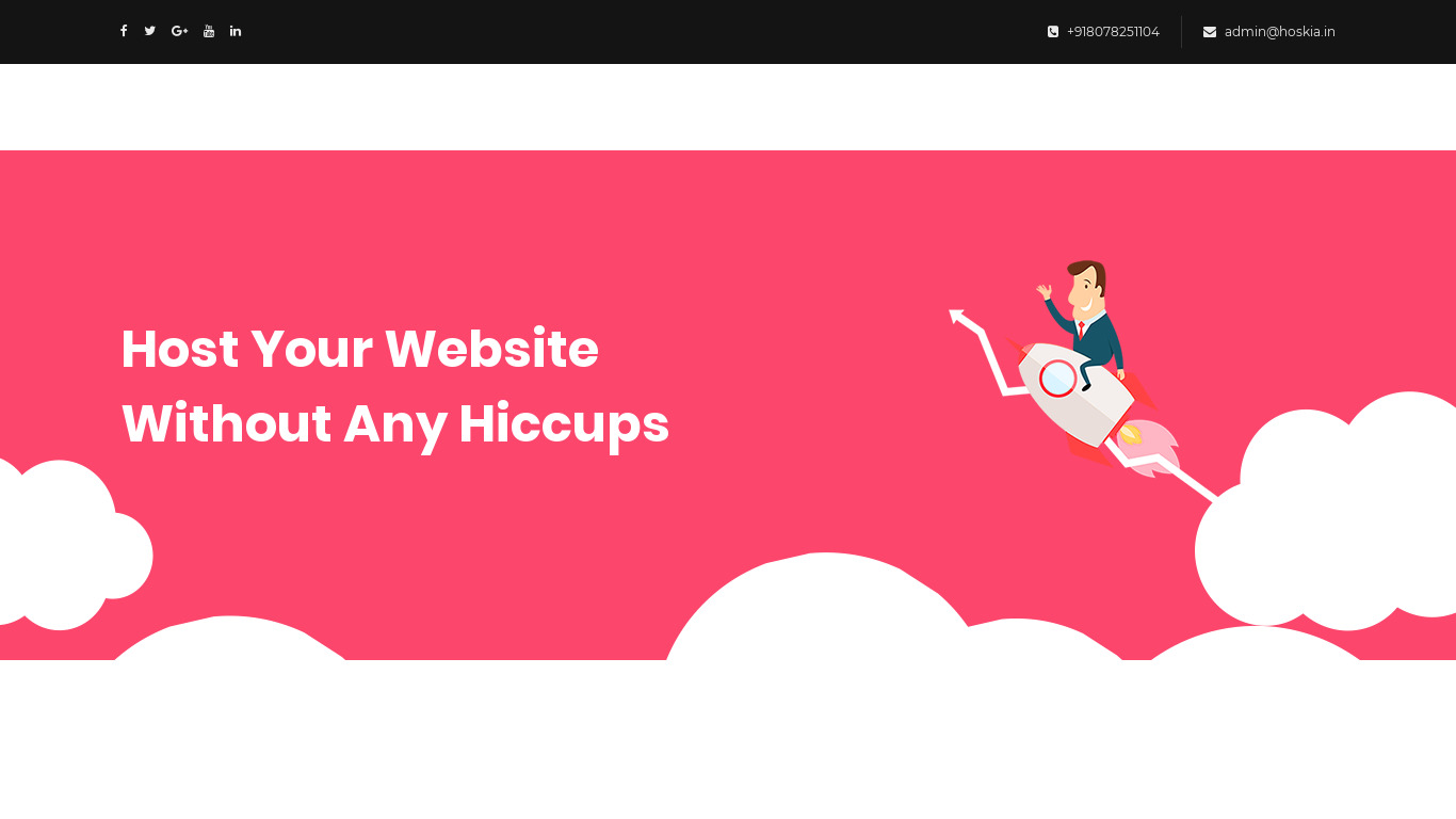 Hoskia.in Landing page