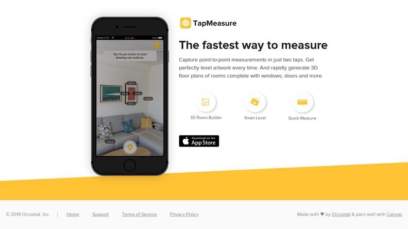 TapMeasure Landing Page