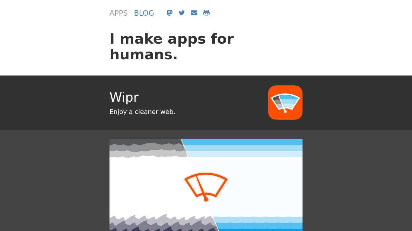 Wipr Landing page