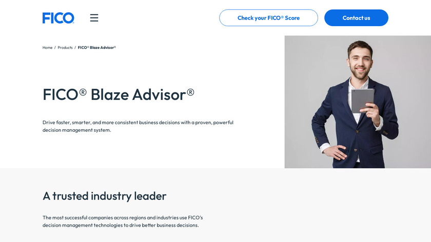 FICO Blaze Advisor Landing Page