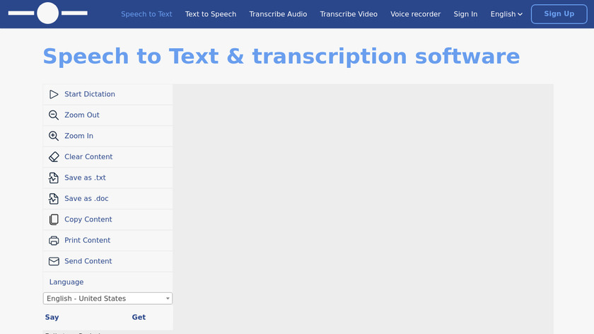 TextFromToSpeech Landing Page