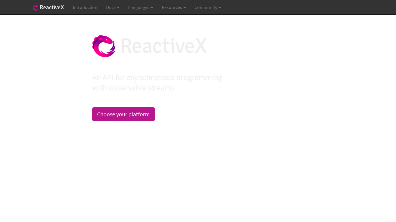 ReactiveX Landing page