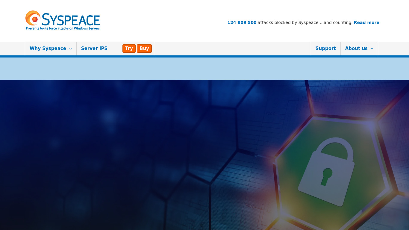 Syspeace Landing page