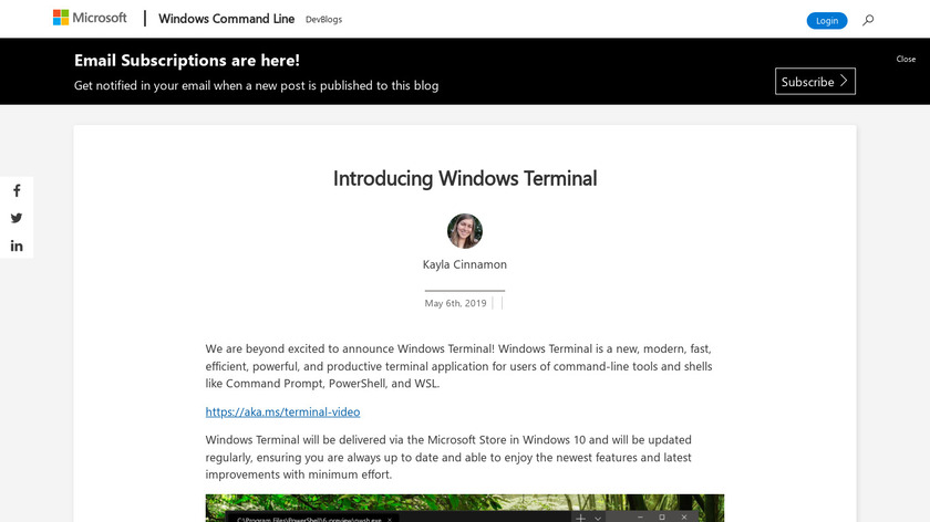 Windows Terminal Landing Page