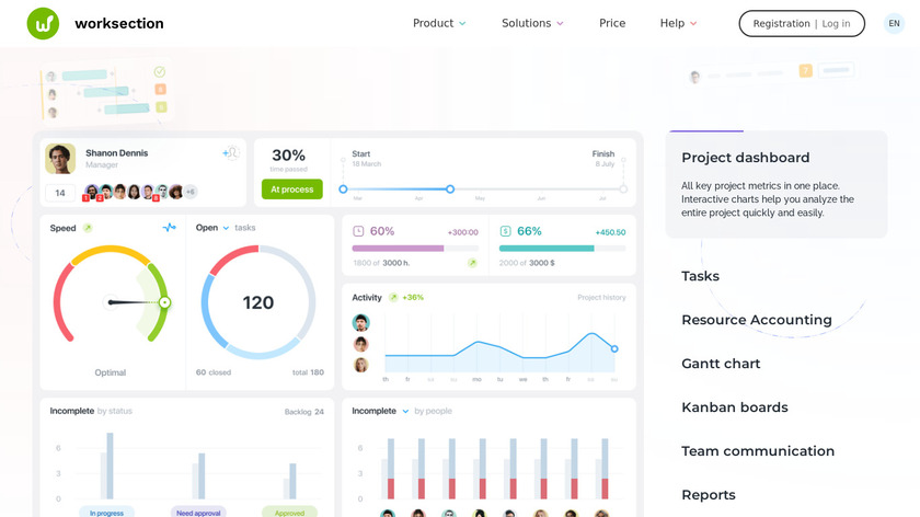 Worksection Landing Page