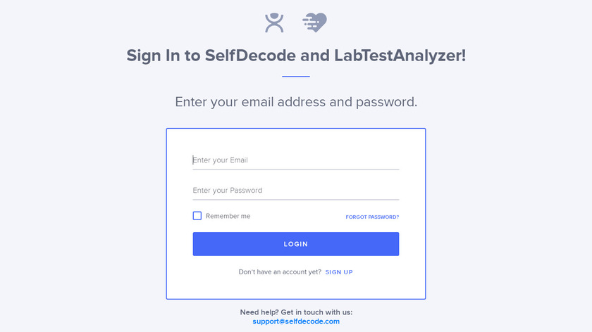 SelfDecode Landing Page