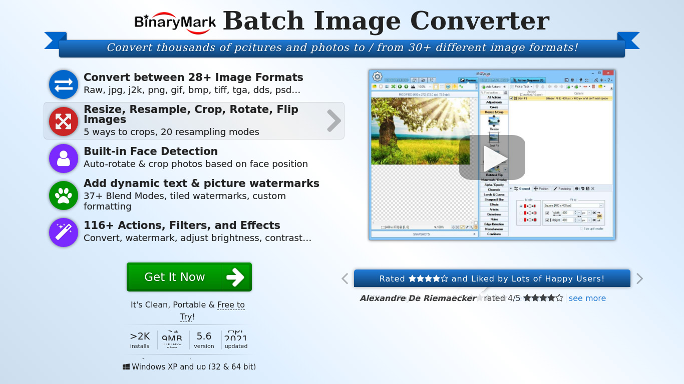 Batch Image Converter Landing page