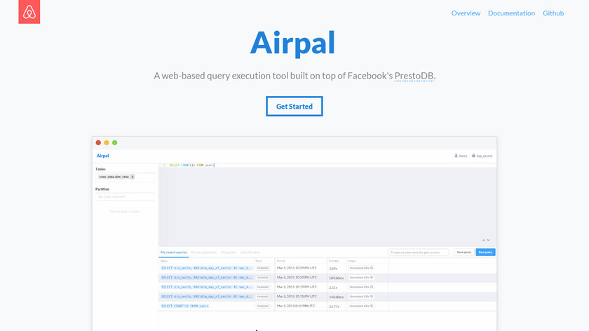 Airpal Landing Page