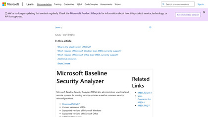 Microsoft Baseline Security Analyzer image