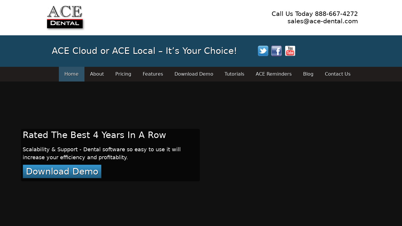 ACE Dental Landing page