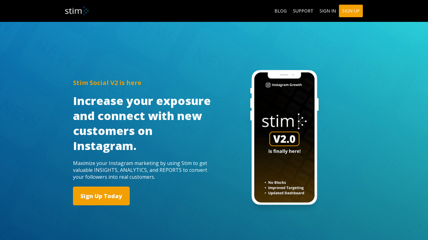 Stim Social Landing Page