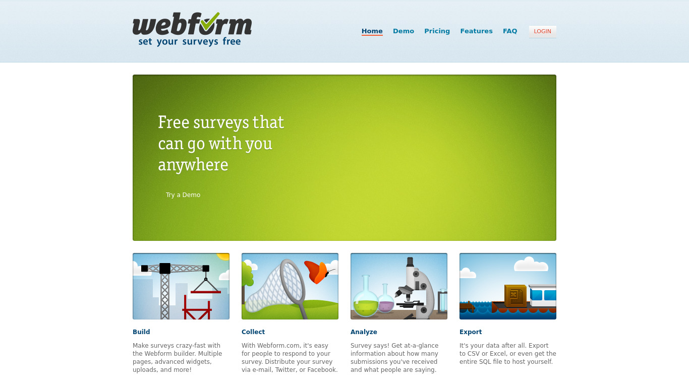 Webform Landing page