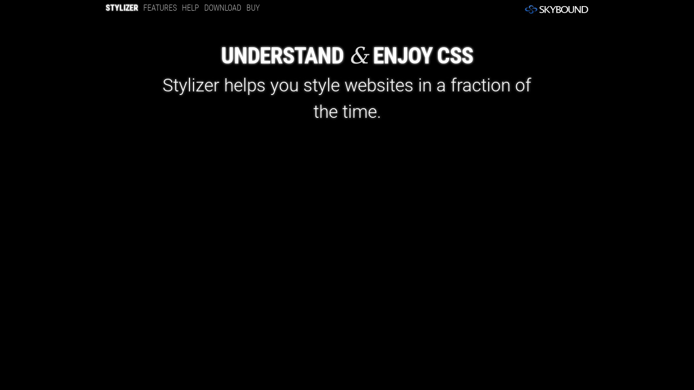 Stylizer Landing page