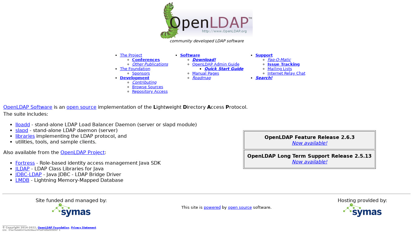 OpenLDAP Landing page
