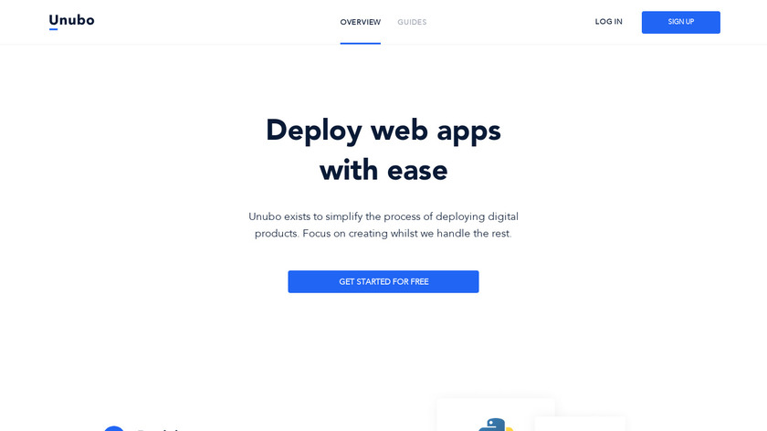 Unubo Cloud Landing Page